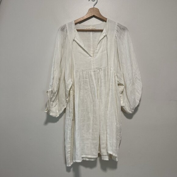 Daughters of India Kyra Mini Dress in White Gauze Size XS - Picture 3 of 10